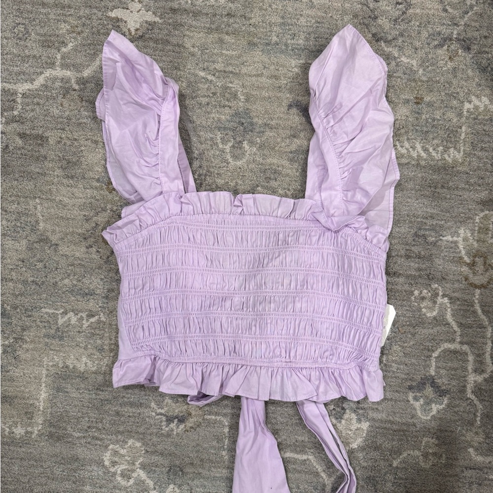 Altar'd State Lilac Smocked Crop Top